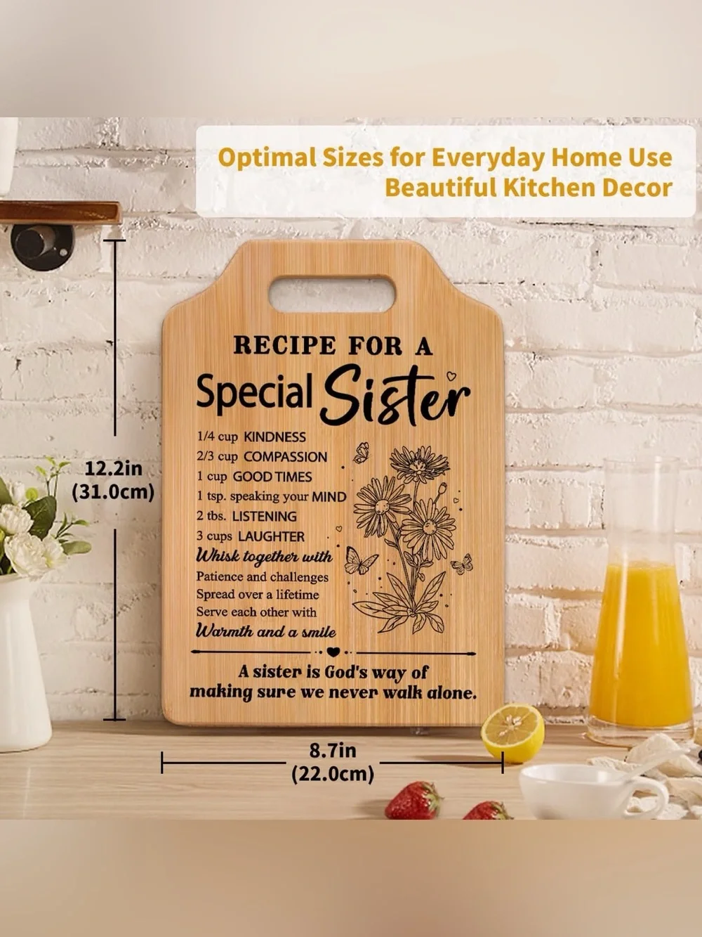 Special Sister Recipe Cutting/Serving Board